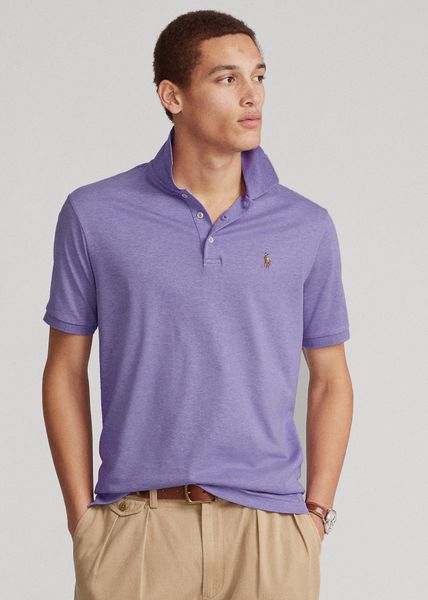  Ralph Lauren Soft Cotton Polo Shirt - Purple Heather (Classic) 