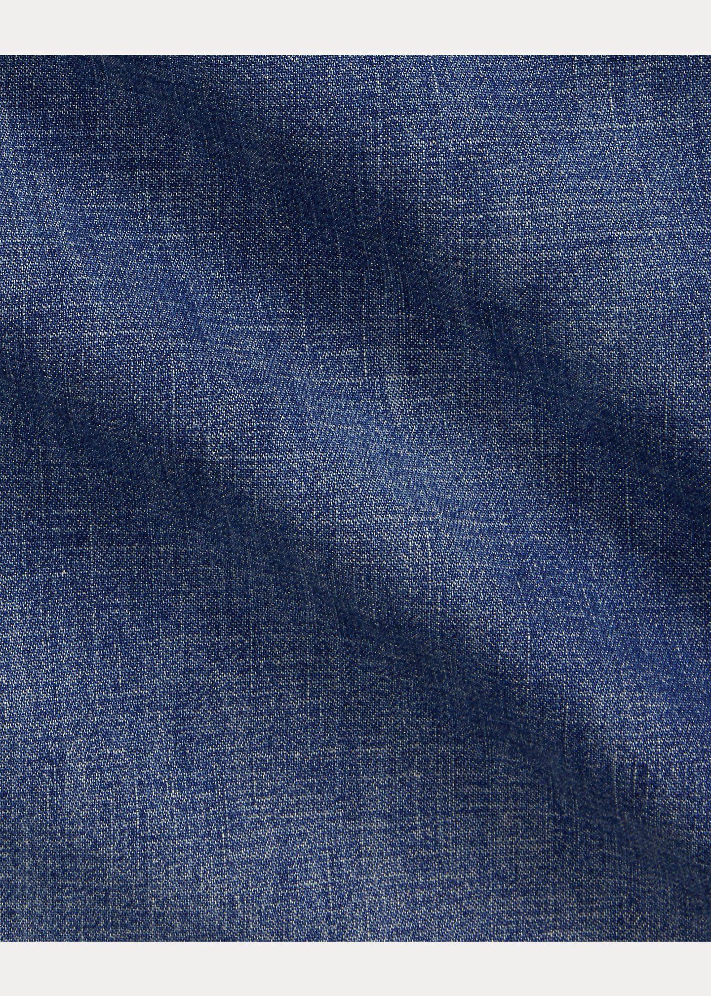 Ralph Lauren Frayed-Hem Denim Western Shirt