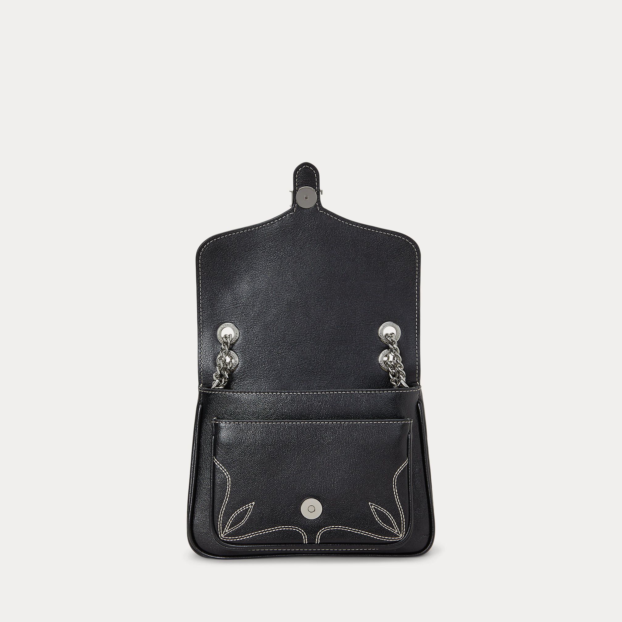 Lauren Ralph Lauren Stitched Small Bradley Convertible Bag - Black