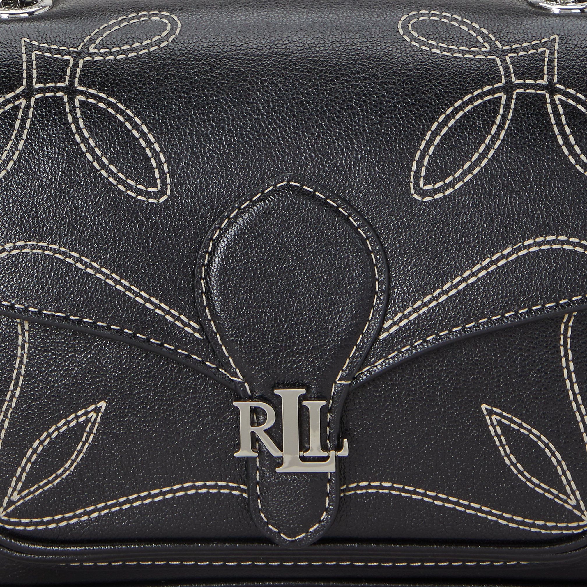 Lauren Ralph Lauren Stitched Small Bradley Convertible Bag - Black