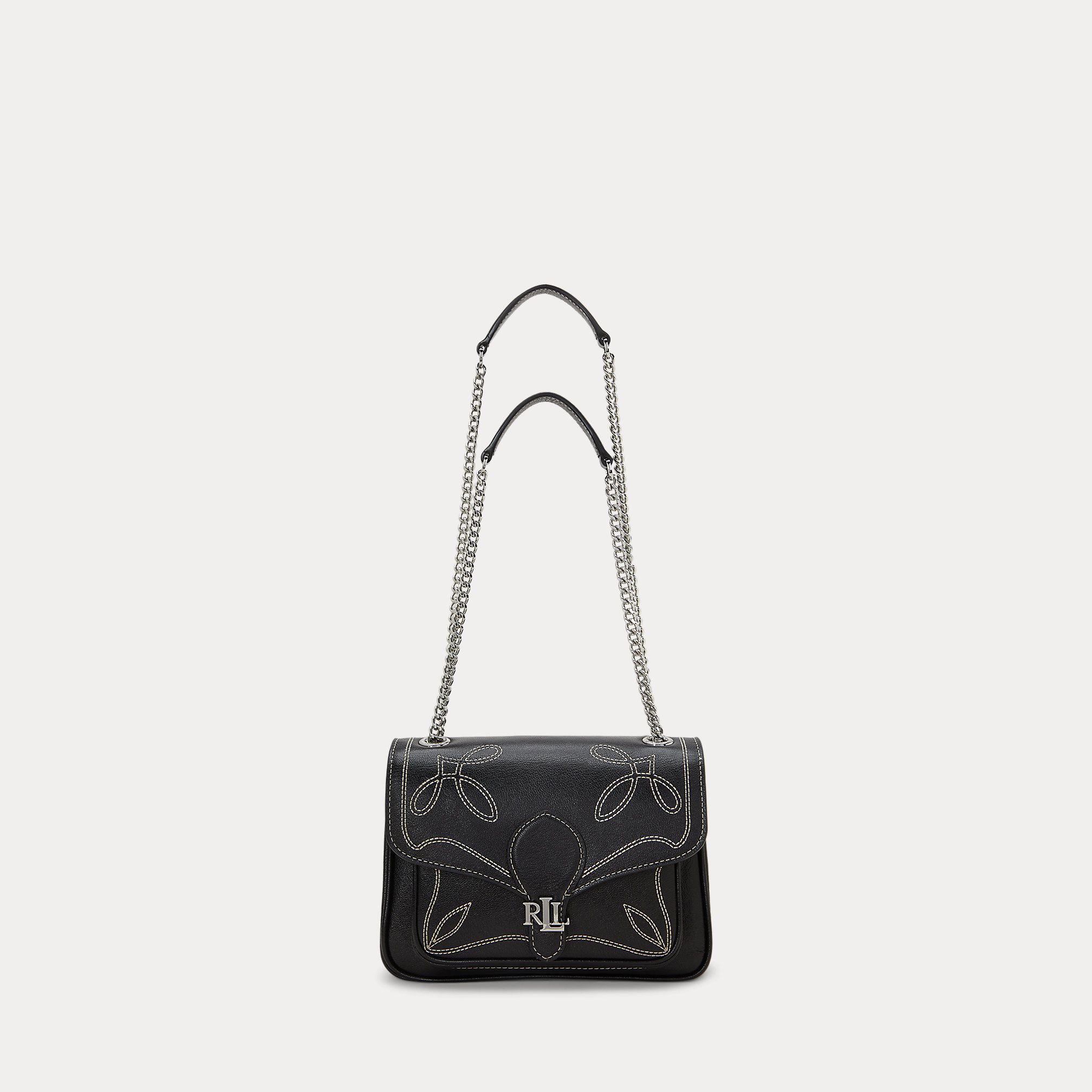 Lauren Ralph Lauren Stitched Small Bradley Convertible Bag - Black