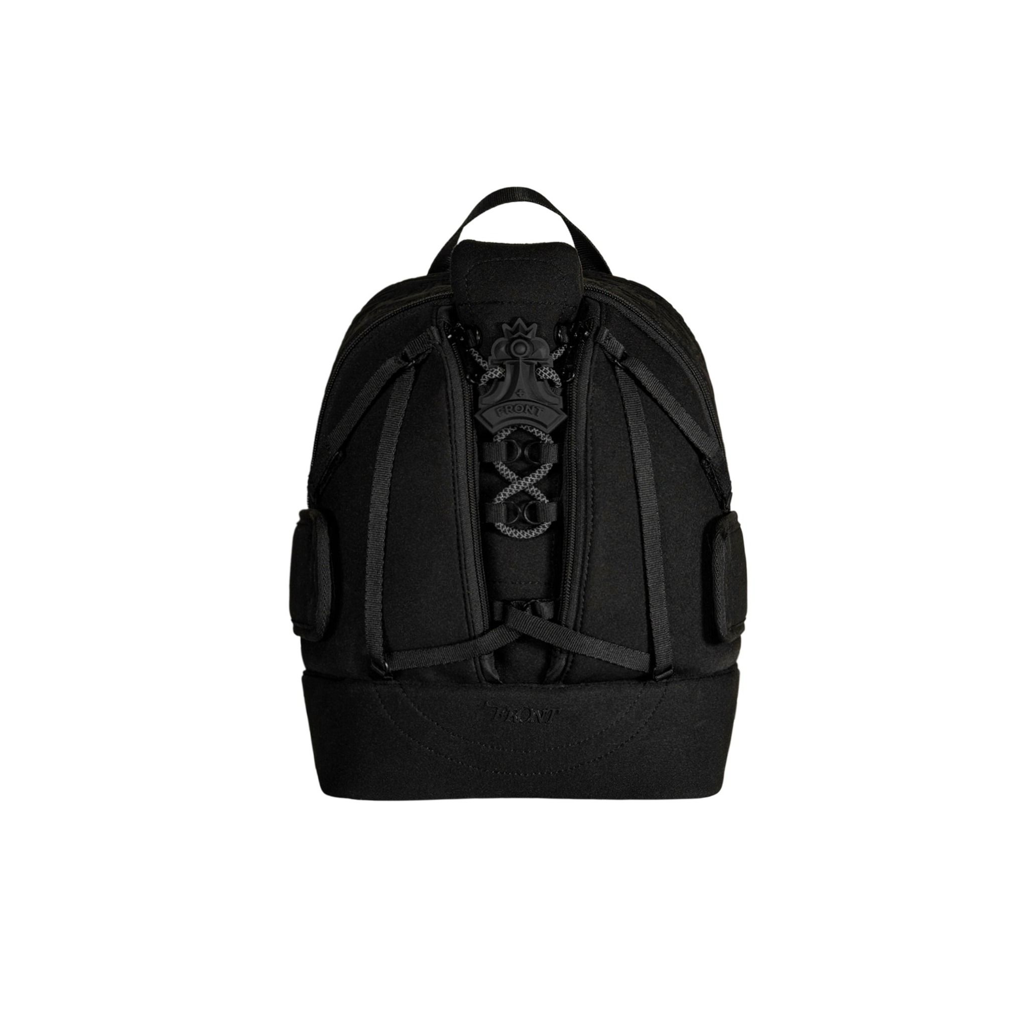  FRONT Queening The Pawn Backpack SB22 - BLACK - S 