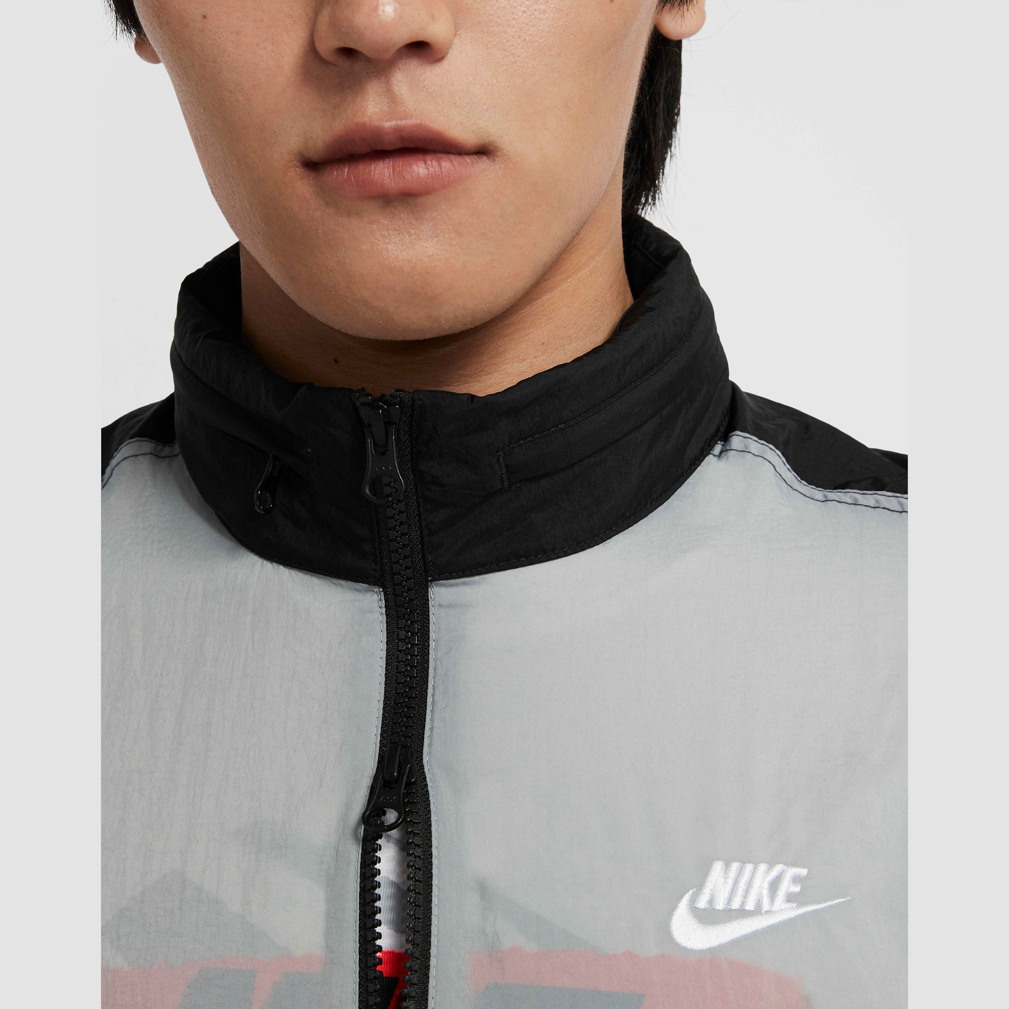 Nike Sportswear Hooded Jacket - Black/Grey