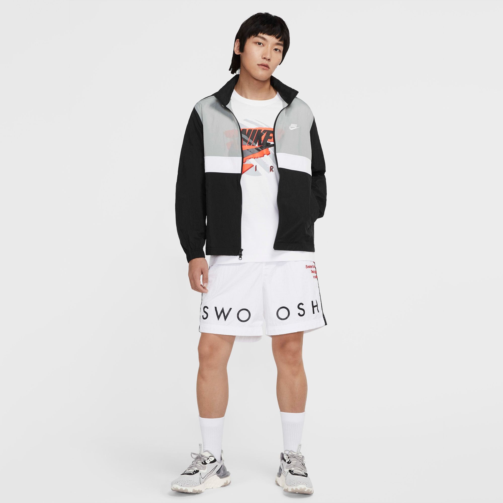 Nike Sportswear Hooded Jacket - Black/Grey