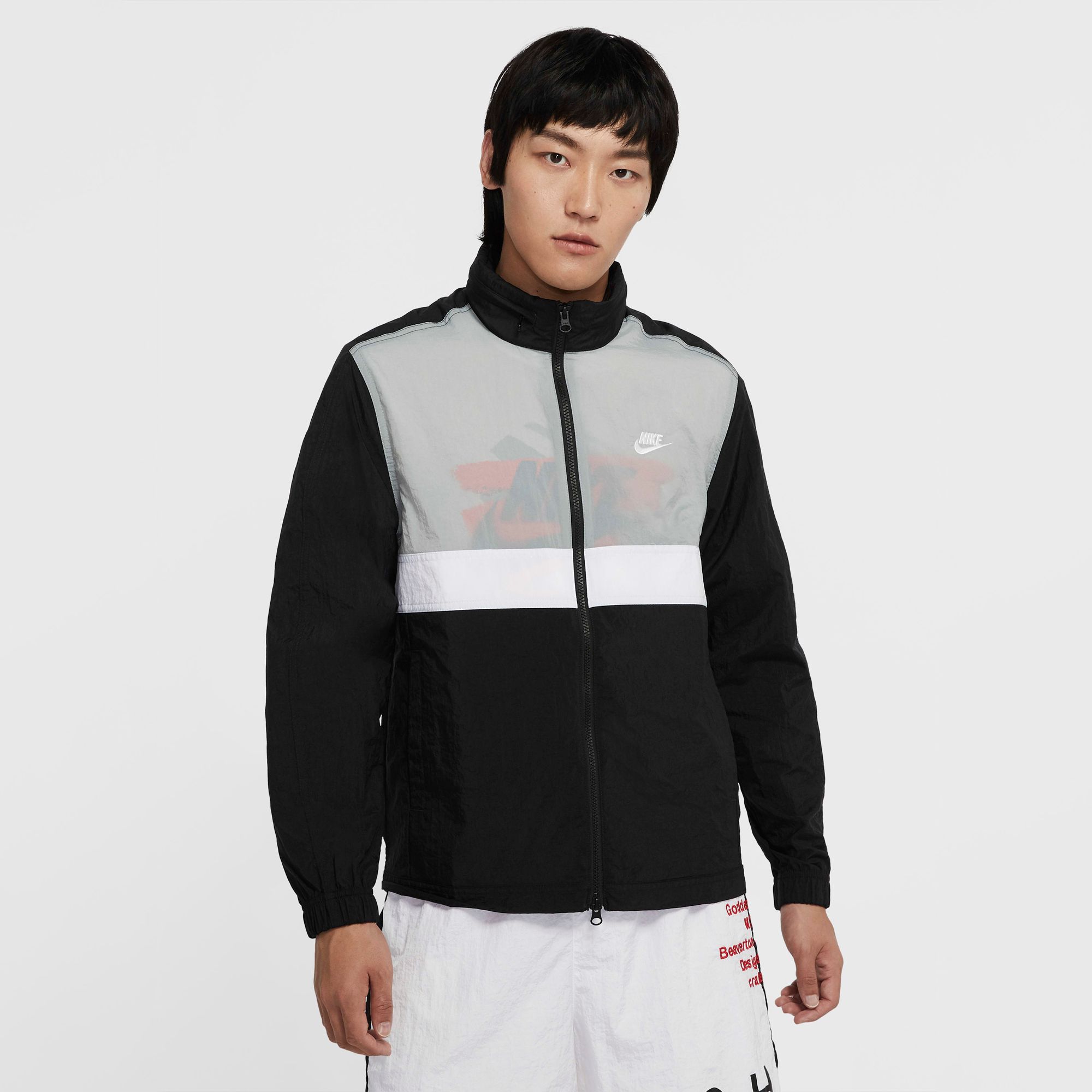 Nike Sportswear Hooded Jacket - Black/Grey