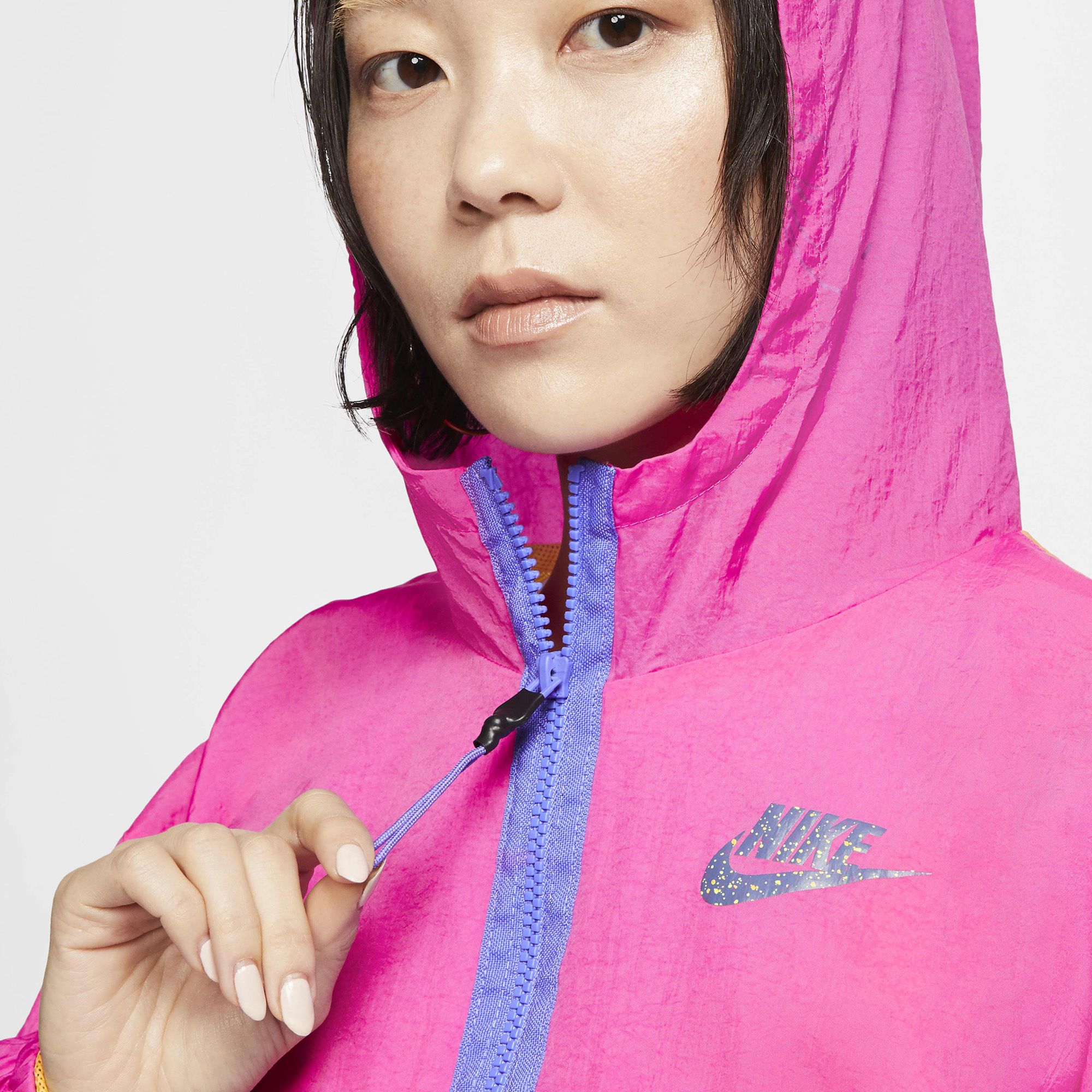 Nike Sportswear Icon Clash Woven Jacket - Fire Pink/Topaz Gold/Sapphire