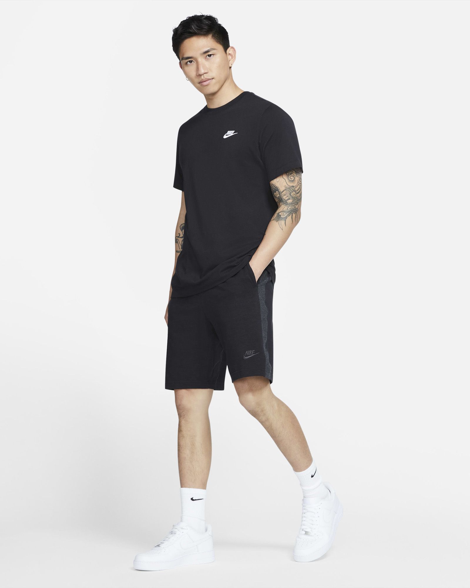  Nike Sportswear Jersey Shorts - Black Heather 