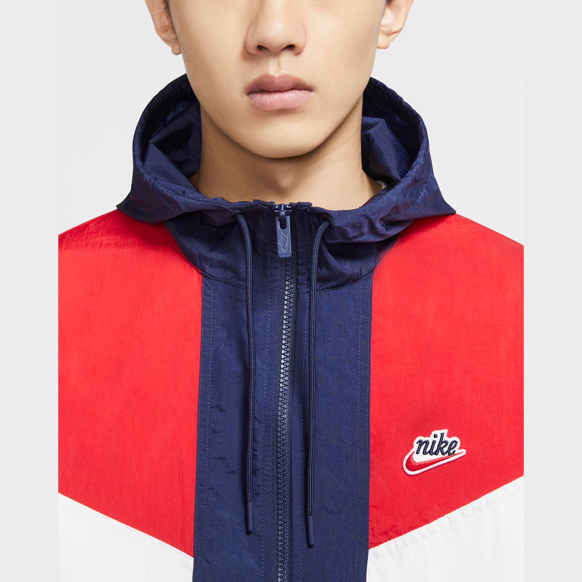Nike Sportswear Windrunner+ Hooded Jacket - Midnight Navy/University Red