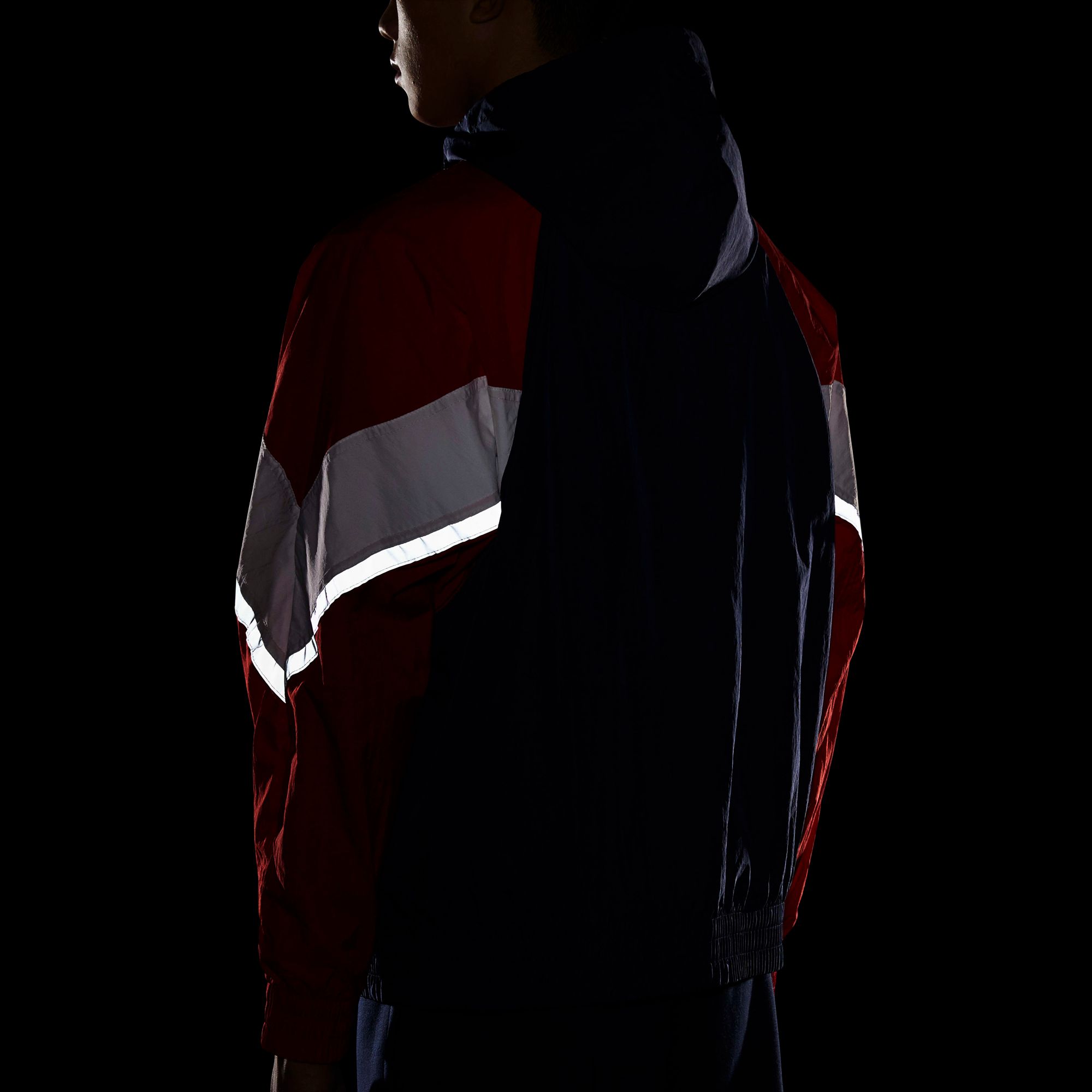 Nike Sportswear Windrunner+ Hooded Jacket - Midnight Navy/University Red