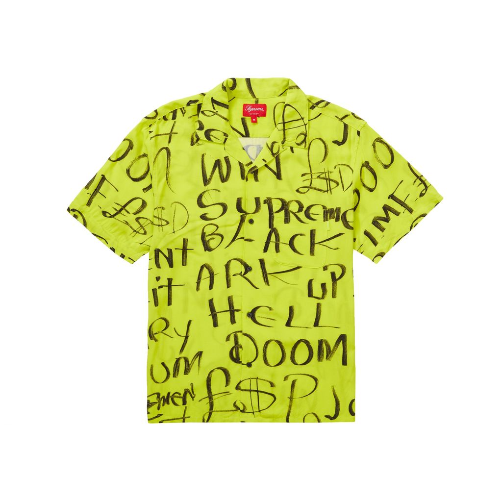 Supreme Black Ark Rayon S/S Shirt - Fluorescent Yellow