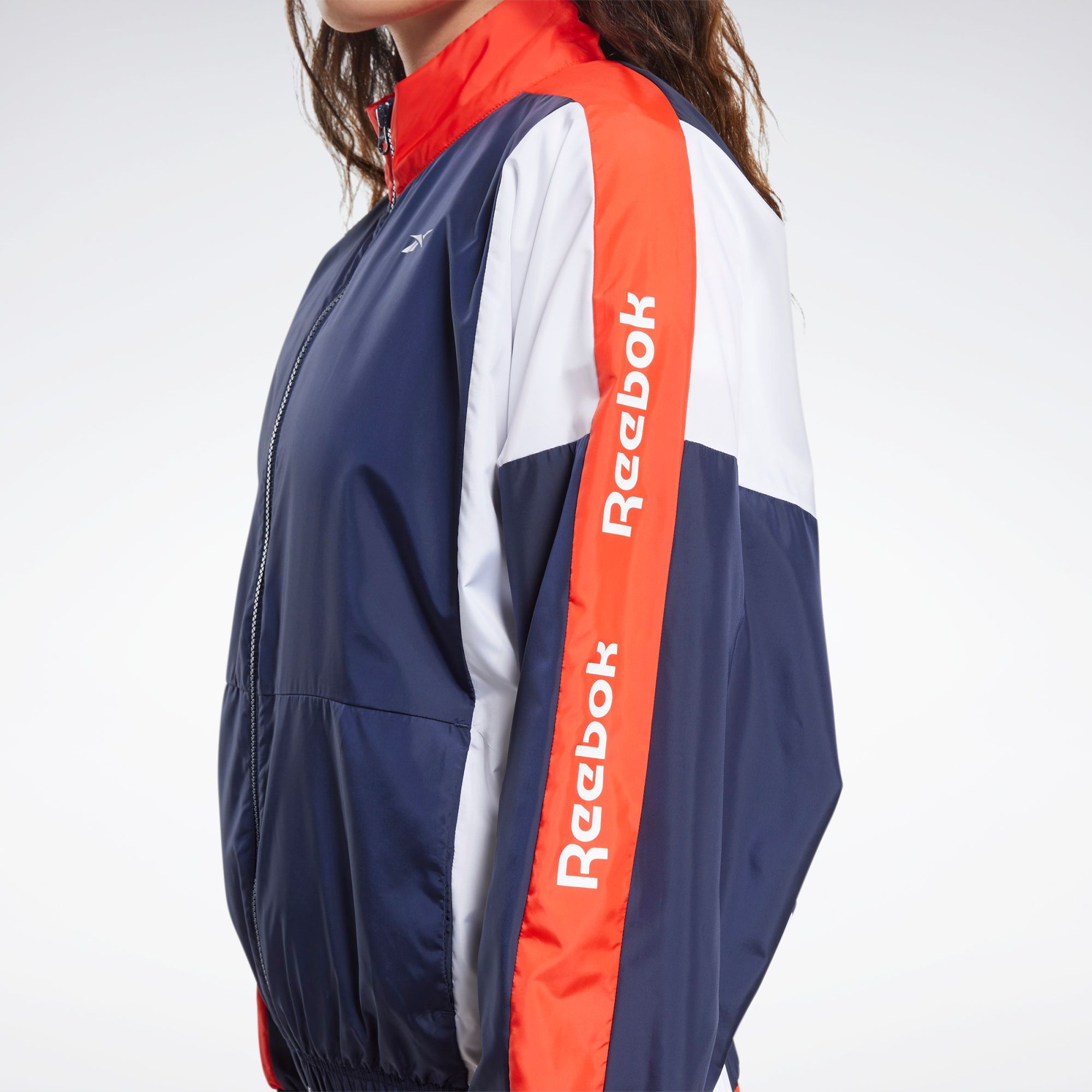 Reebok Training Essentials Woven Linear Logo Jacket - Vector Navy