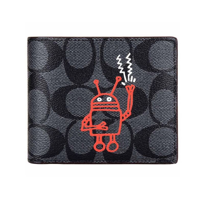 Coach X Keith Haring 3-in-1 Wallet In Signature Canvas With Robot Motif