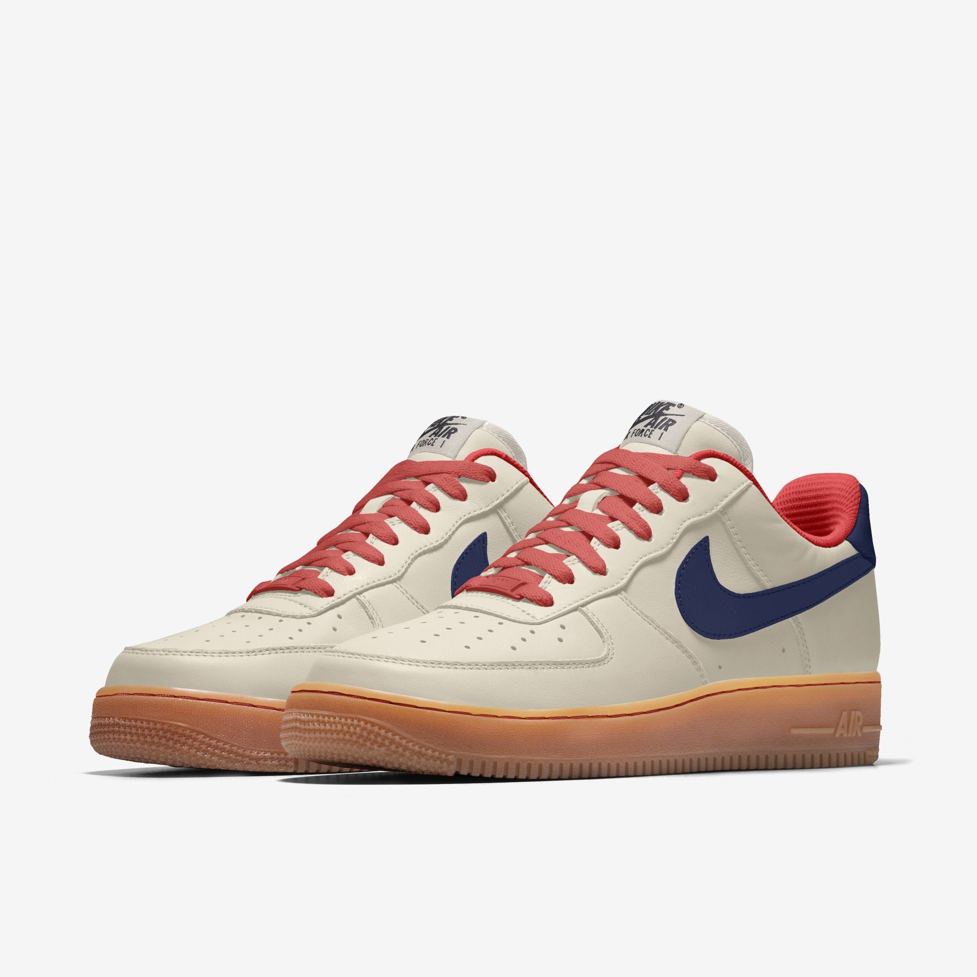 Nike Air Force 1 Low By You - Sail/Blue Void/Gum with Magic Ember Lace