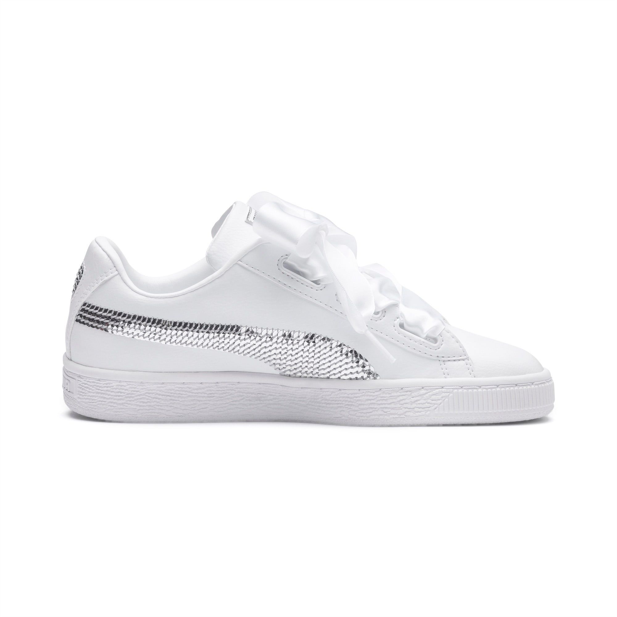 Puma Basket Heart - White Sequin