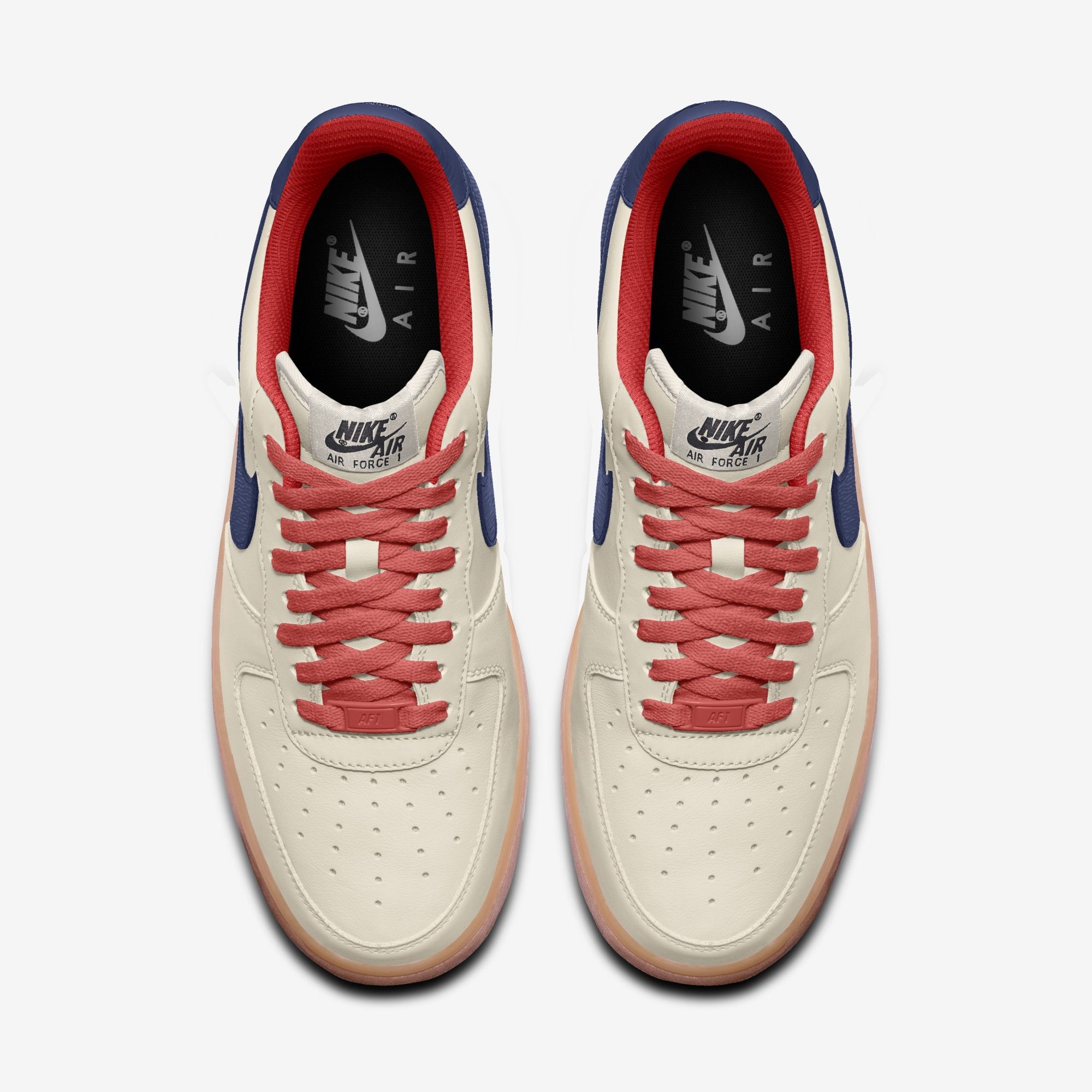 Nike Air Force 1 Low By You - Sail/Blue Void/Gum with Magic Ember Lace