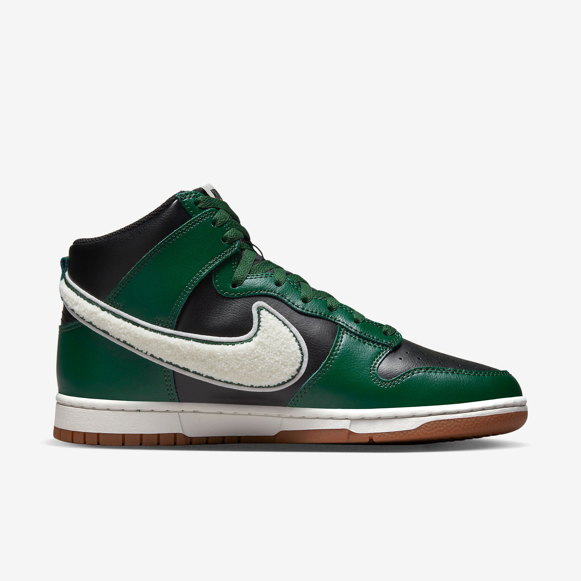  Nike Dunk High Chenille Swoosh - Gorge Green 