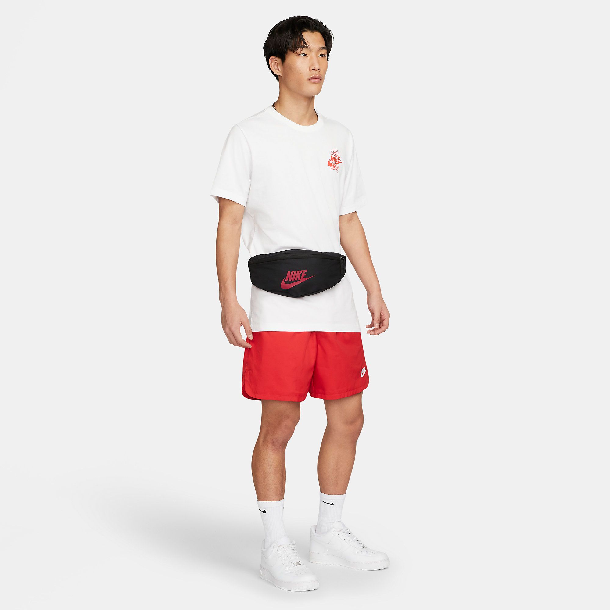  Nike Sportswear Heritage Hip Pack - Black/Red 