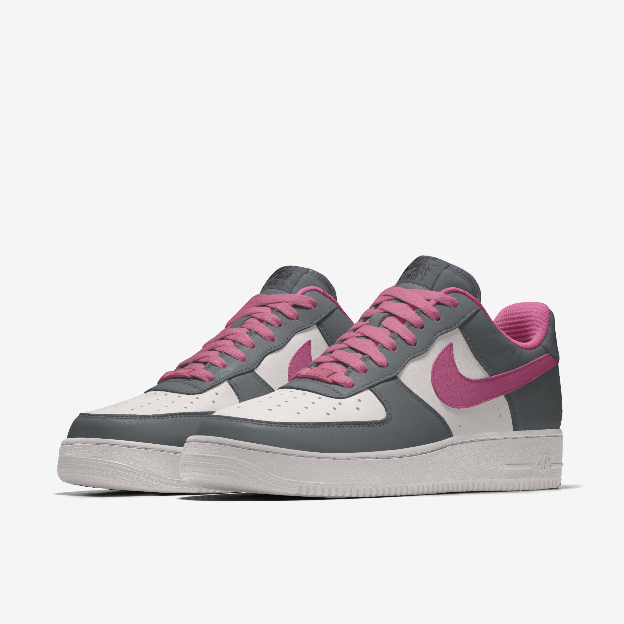 Nike Air Force 1 Low By You - Grey/White/Pink