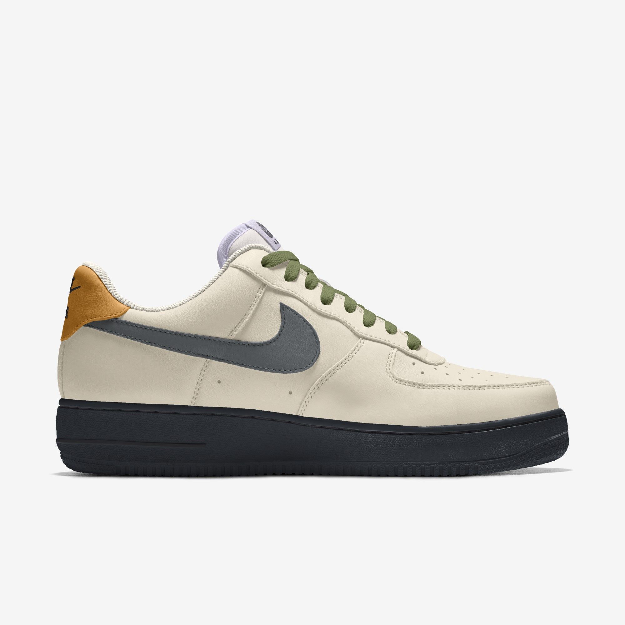 Nike Air Force 1 Low By You - Sail/Black with Olive Laces