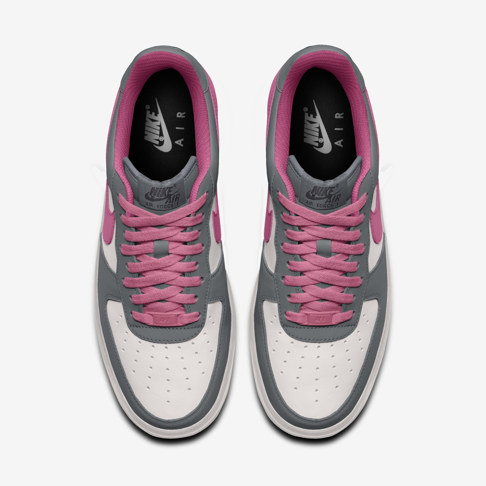 Nike Air Force 1 Low By You - Grey/White/Pink