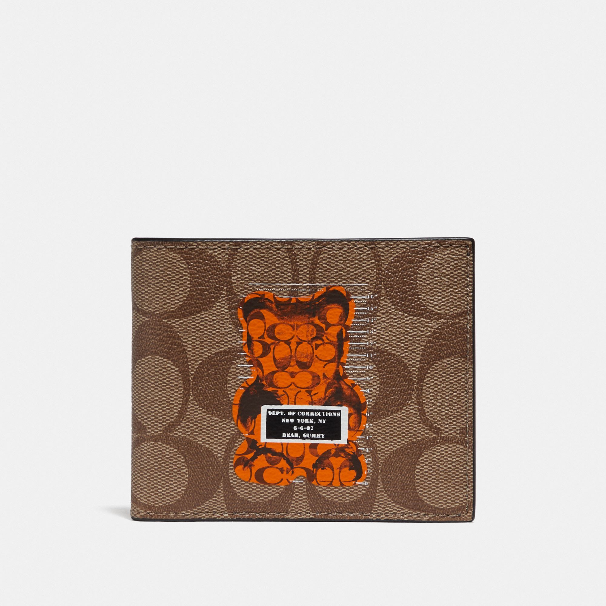 Coach ID Billfold Wallet In Signature Canvas With Vandal Gummy