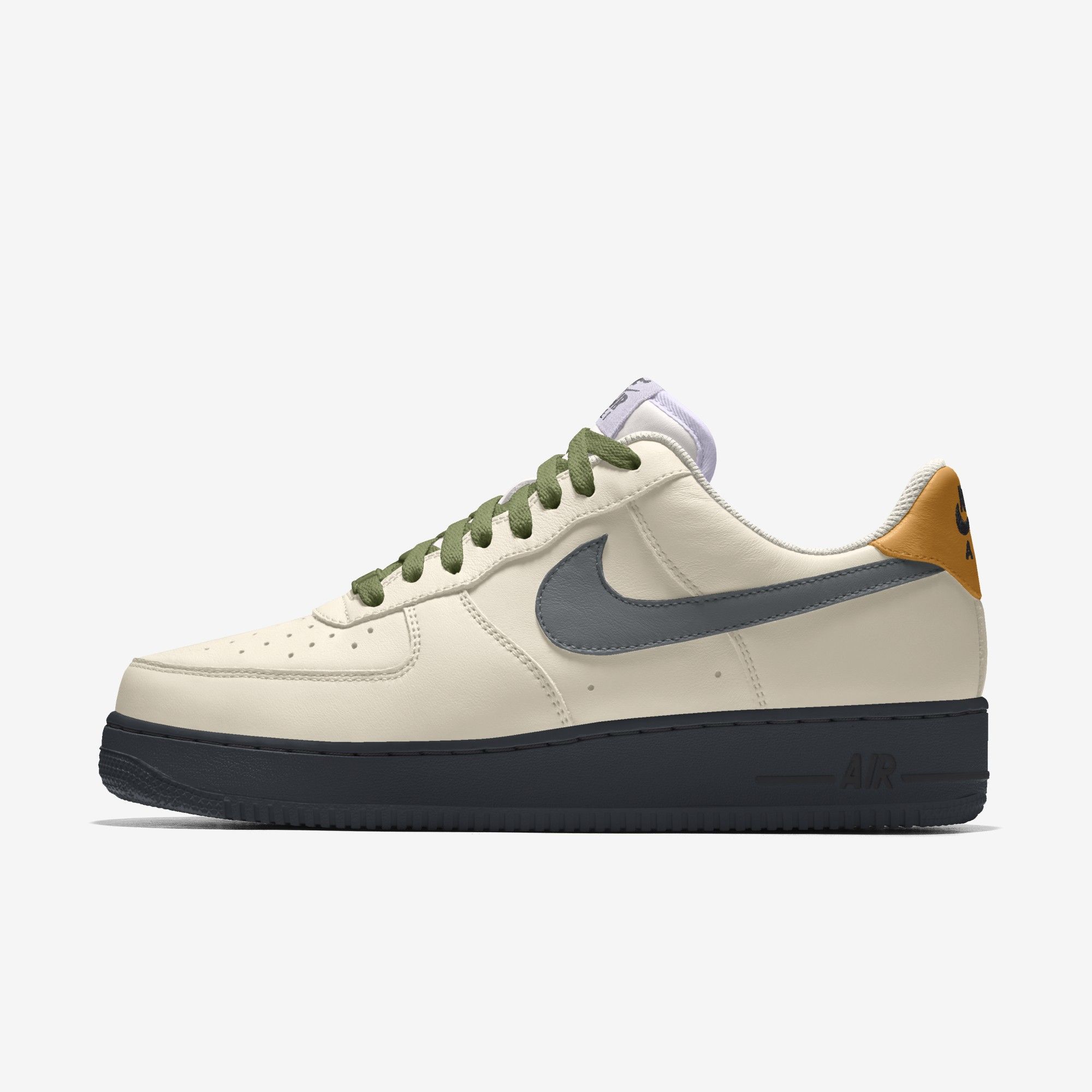 Nike Air Force 1 Low By You - Sail/Black with Olive Laces
