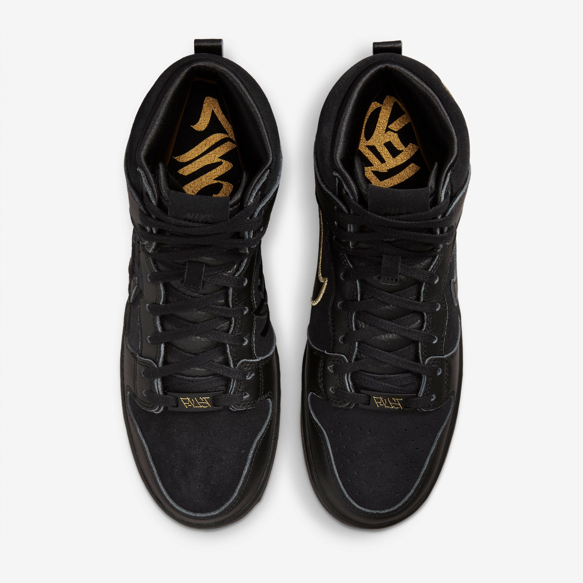  FAUST x Nike SB Dunk High - Black/Metallic Gold 