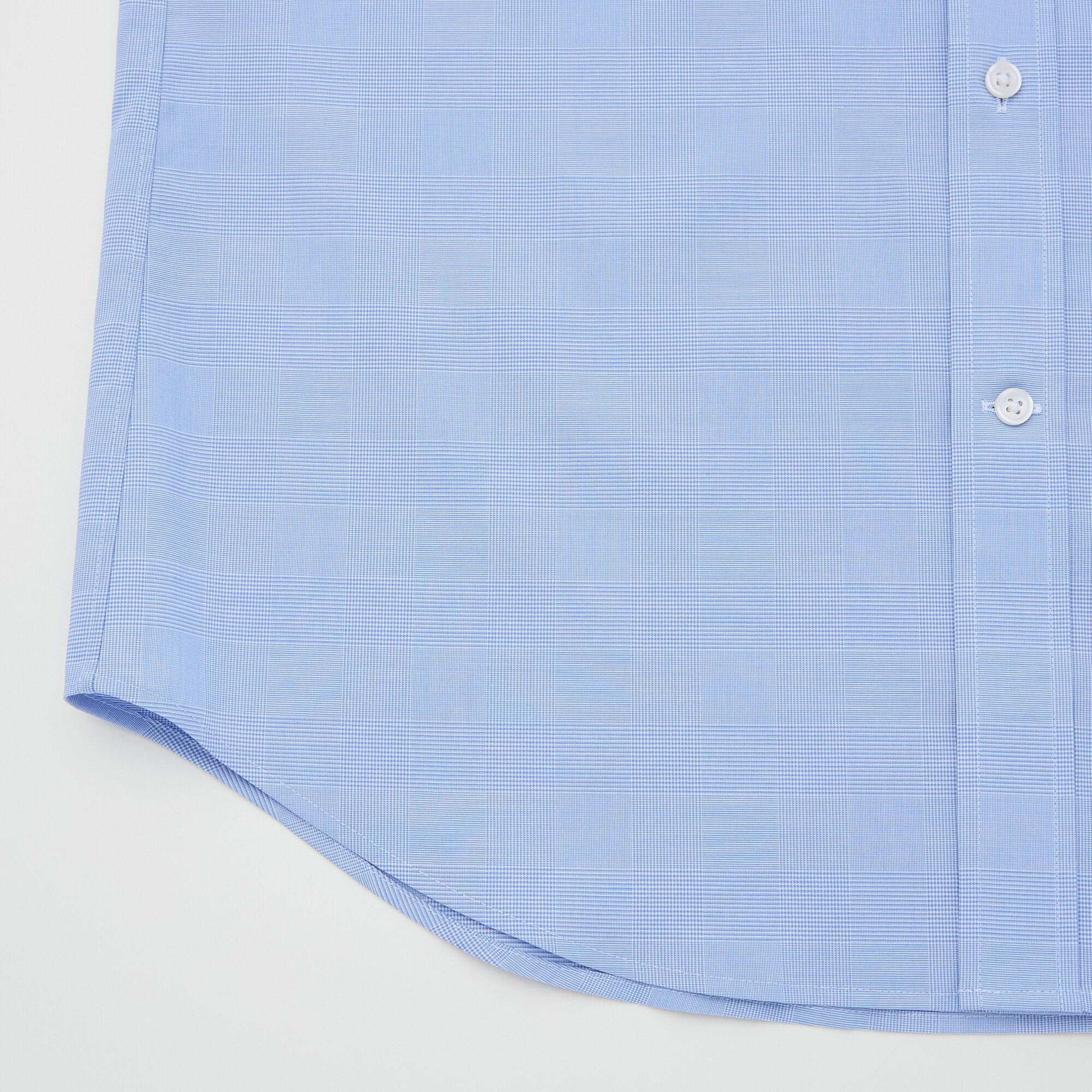  Uniqlo Easy Care Checked Stretch Long Sleeve Shirt - Blue (Slim Fit) 