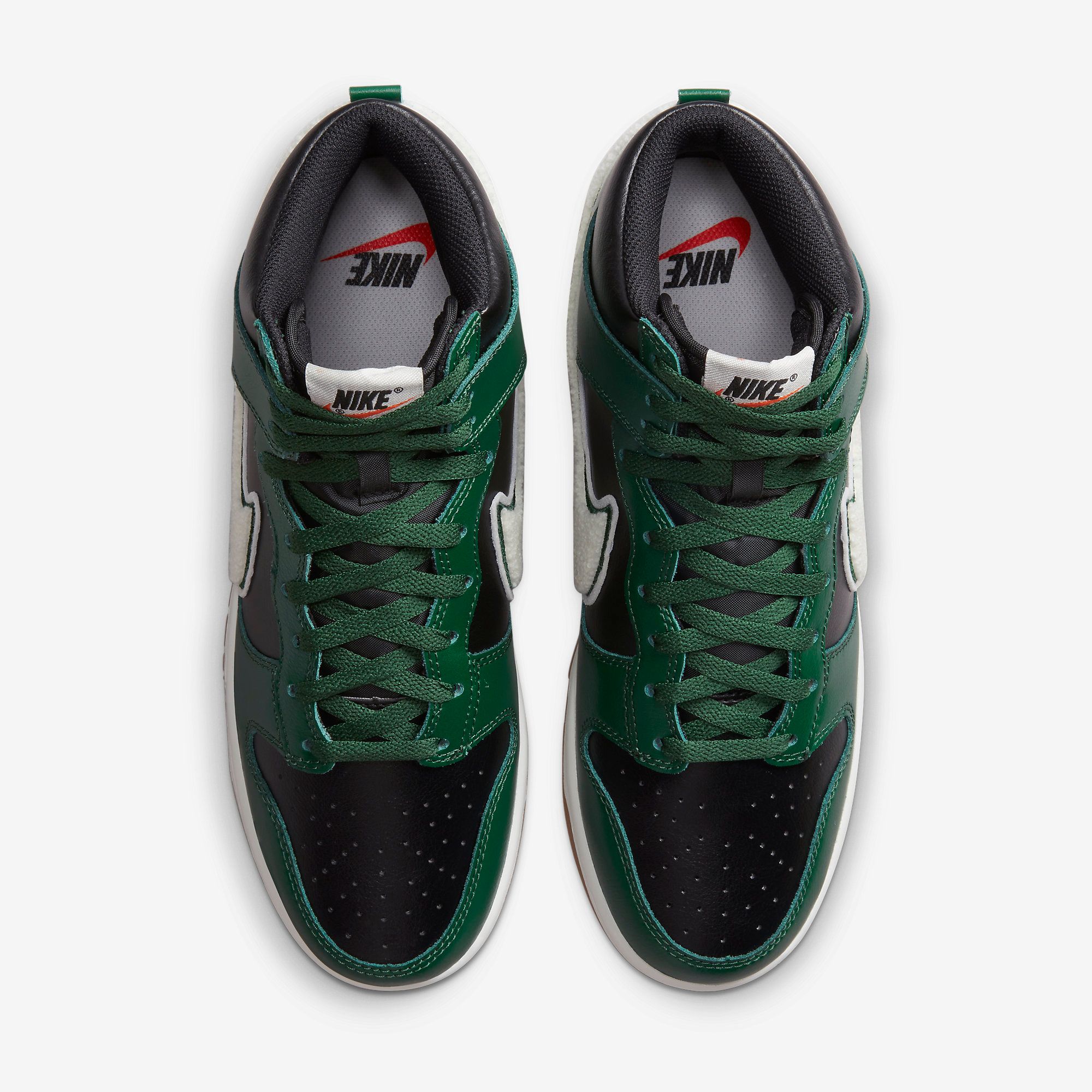  Nike Dunk High Chenille Swoosh - Gorge Green 