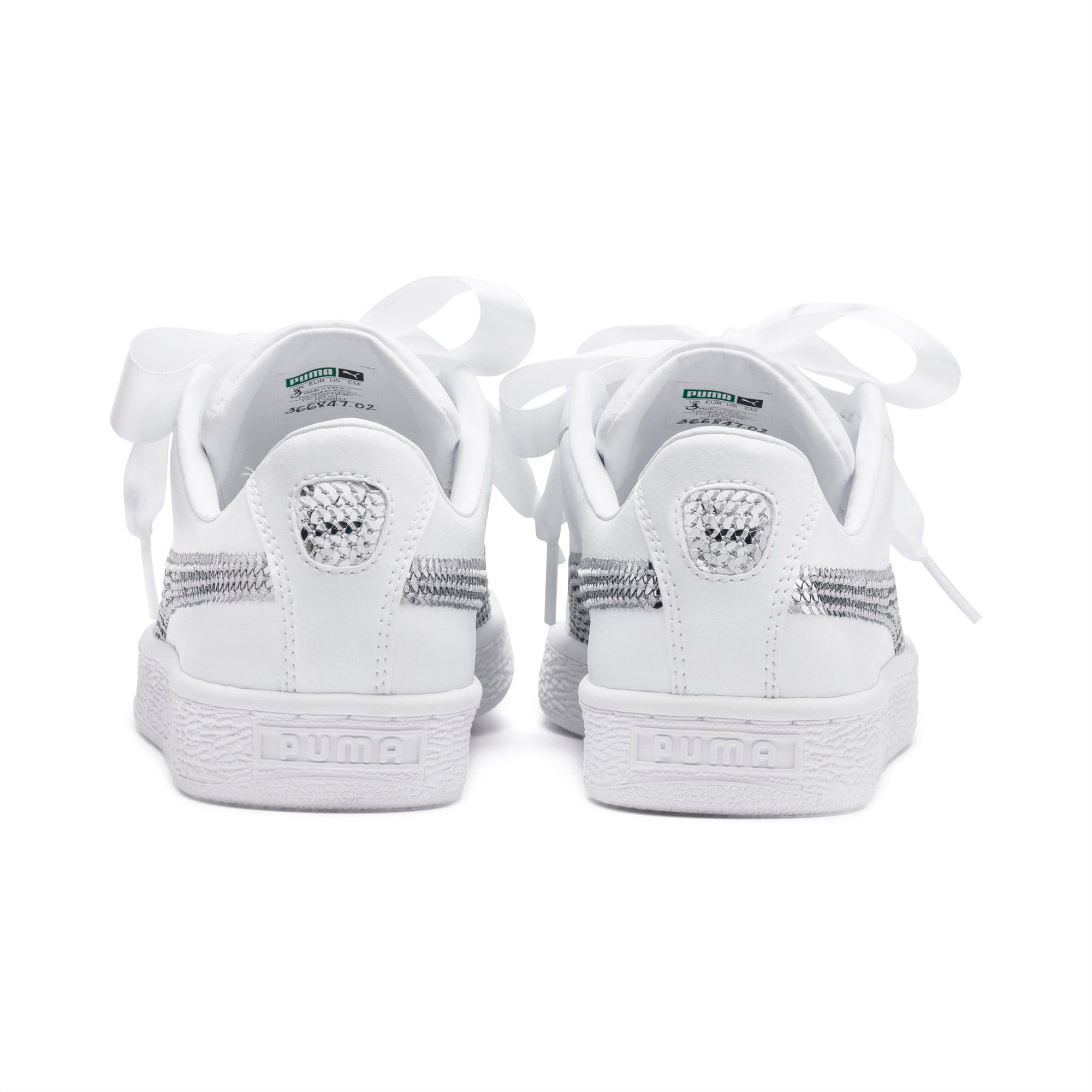 Puma Basket Heart - White Sequin