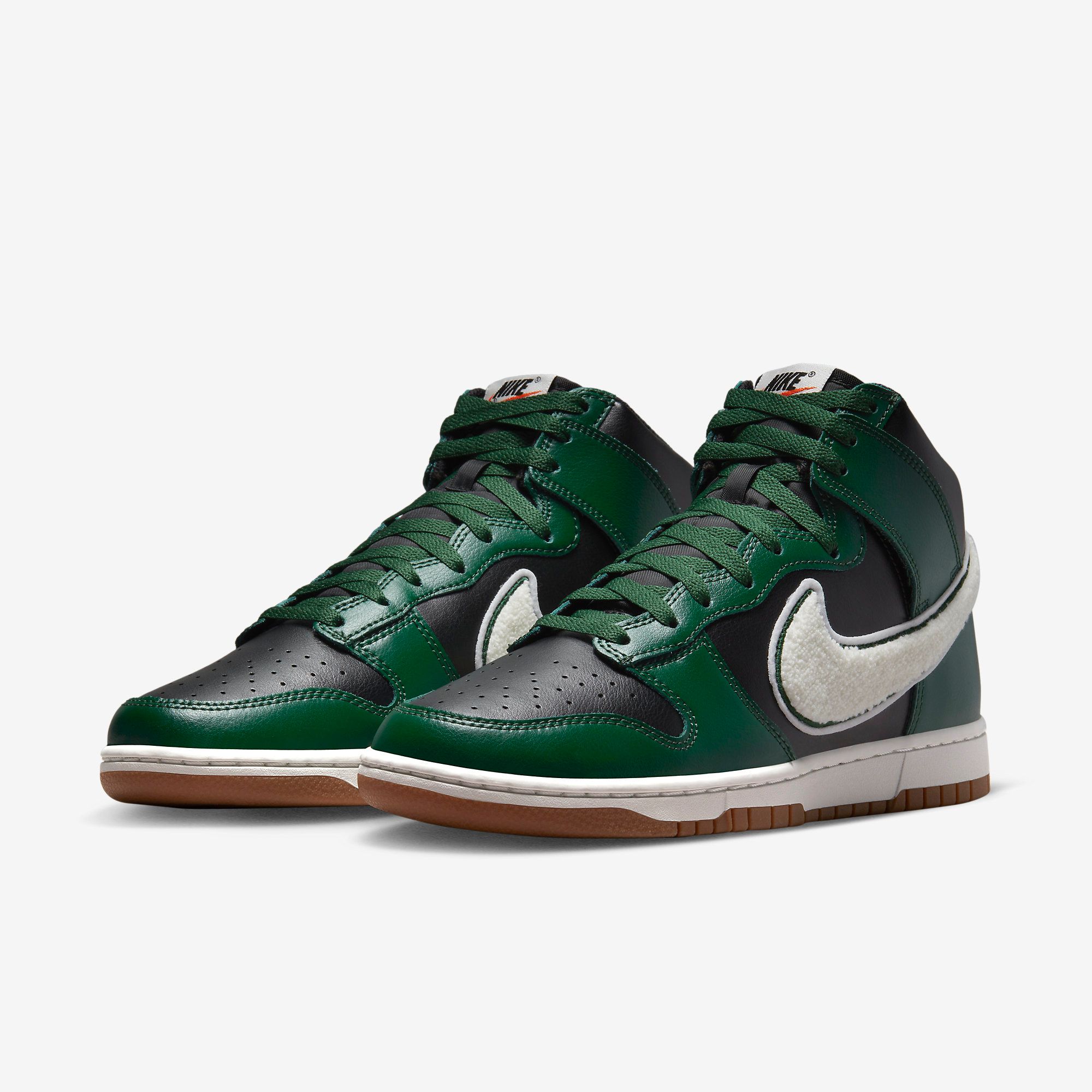  Nike Dunk High Chenille Swoosh - Gorge Green 