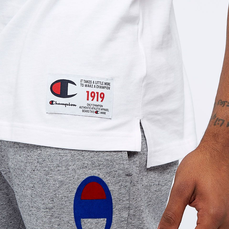 Champion Crew Neck Short Sleeved Tee - White