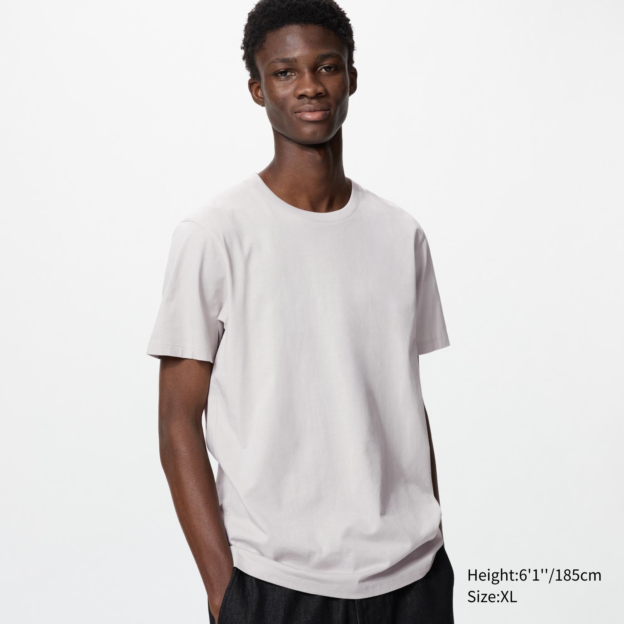 Uniqlo Supima Cotton Crew Neck T-Shirt - Light Grey