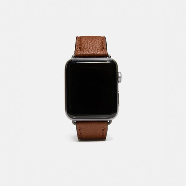  Coach Apple Watch® Strap Glovetanned Leather - Brown 