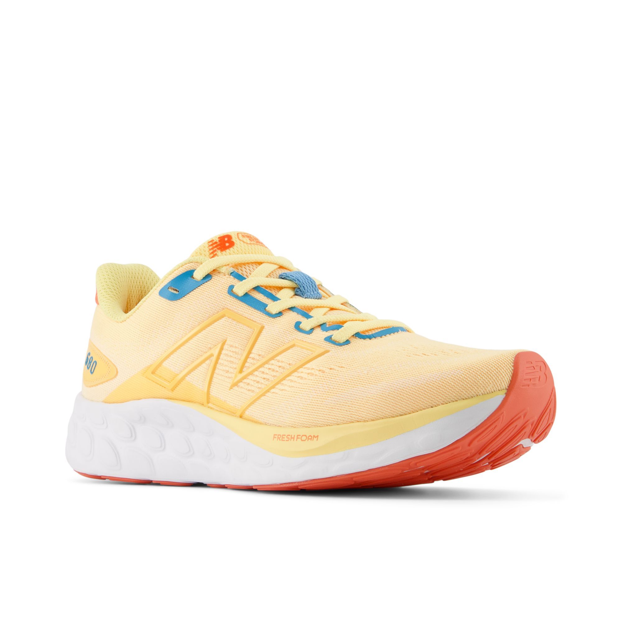 New Balance Fresh Foam 680 v8 - White Peach / Coastal Blue