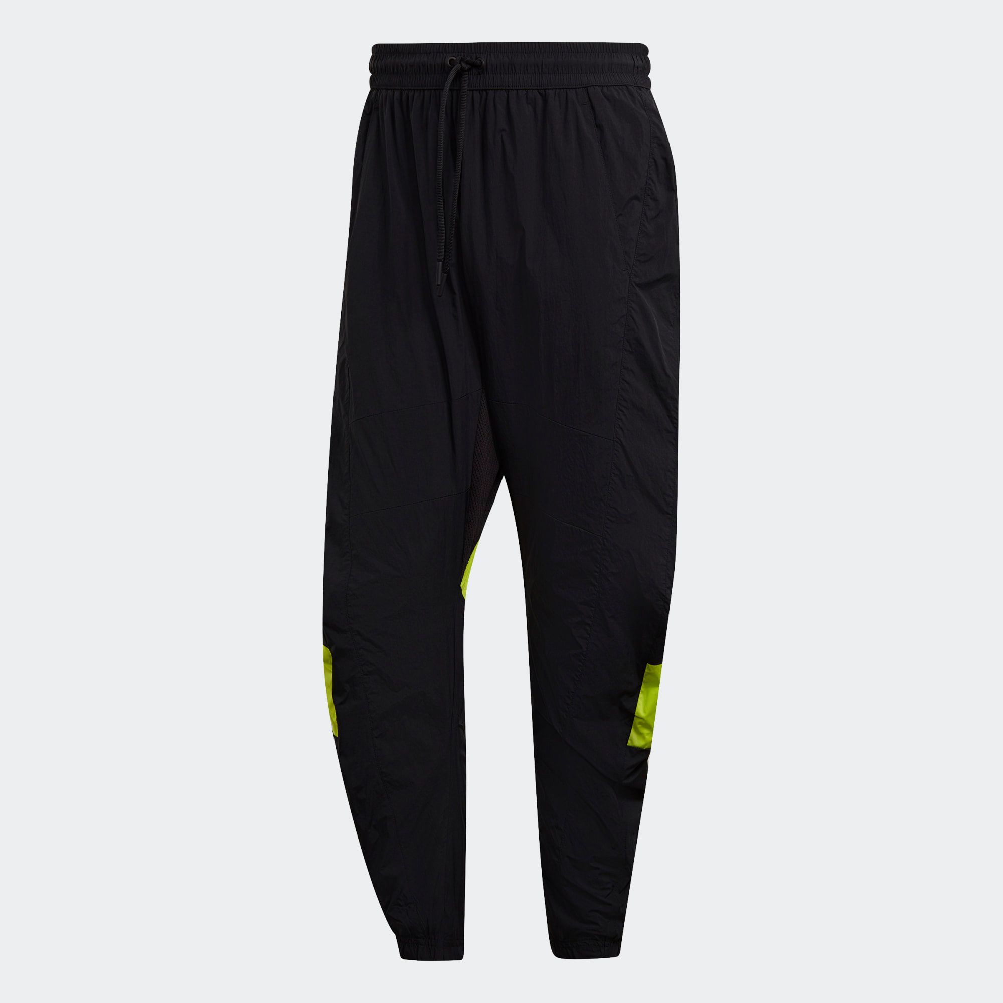  adidas Woven Tape Pants - Black/Solar Lime 