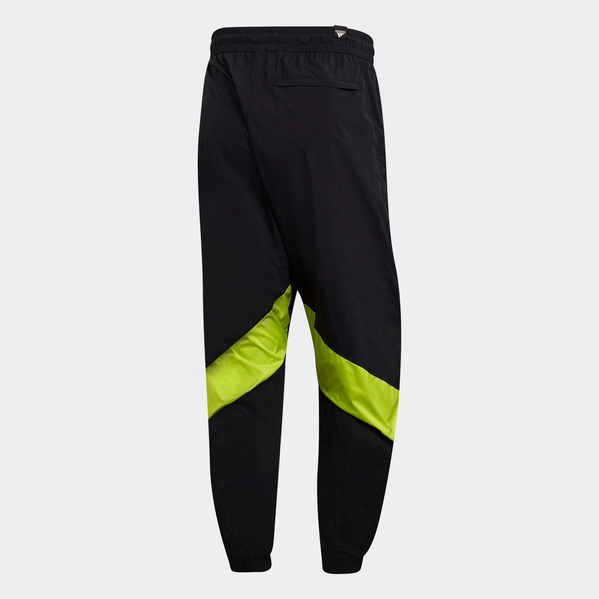  adidas Woven Tape Pants - Black/Solar Lime 
