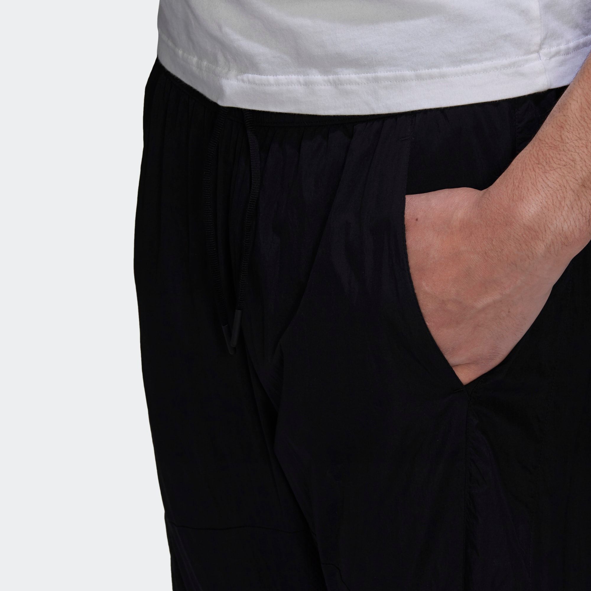 adidas Woven Tape Pants - Black/Solar Lime