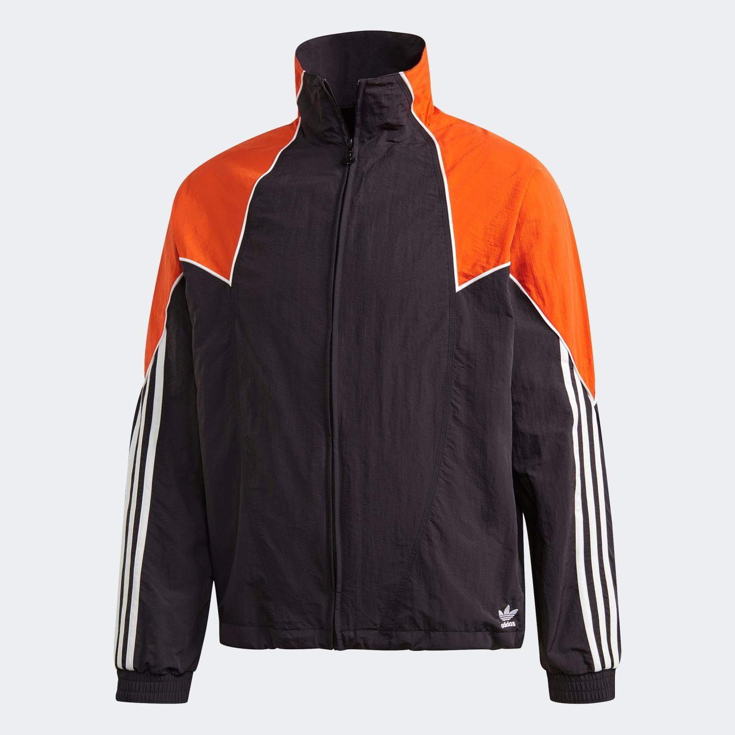 adidas Big Trefoil Abstract Track Top - Black/Energy Orange