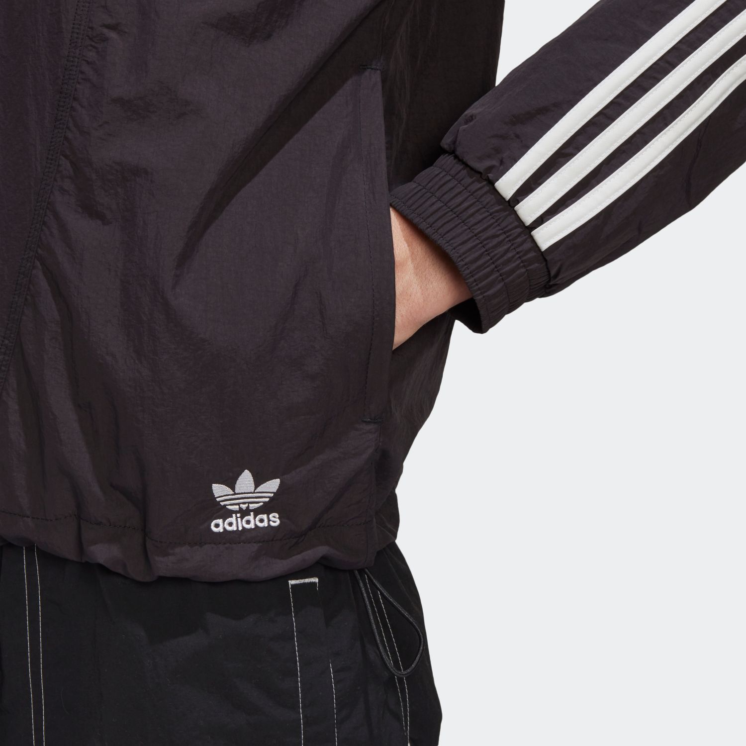 adidas Big Trefoil Abstract Track Top - Black/Energy Orange