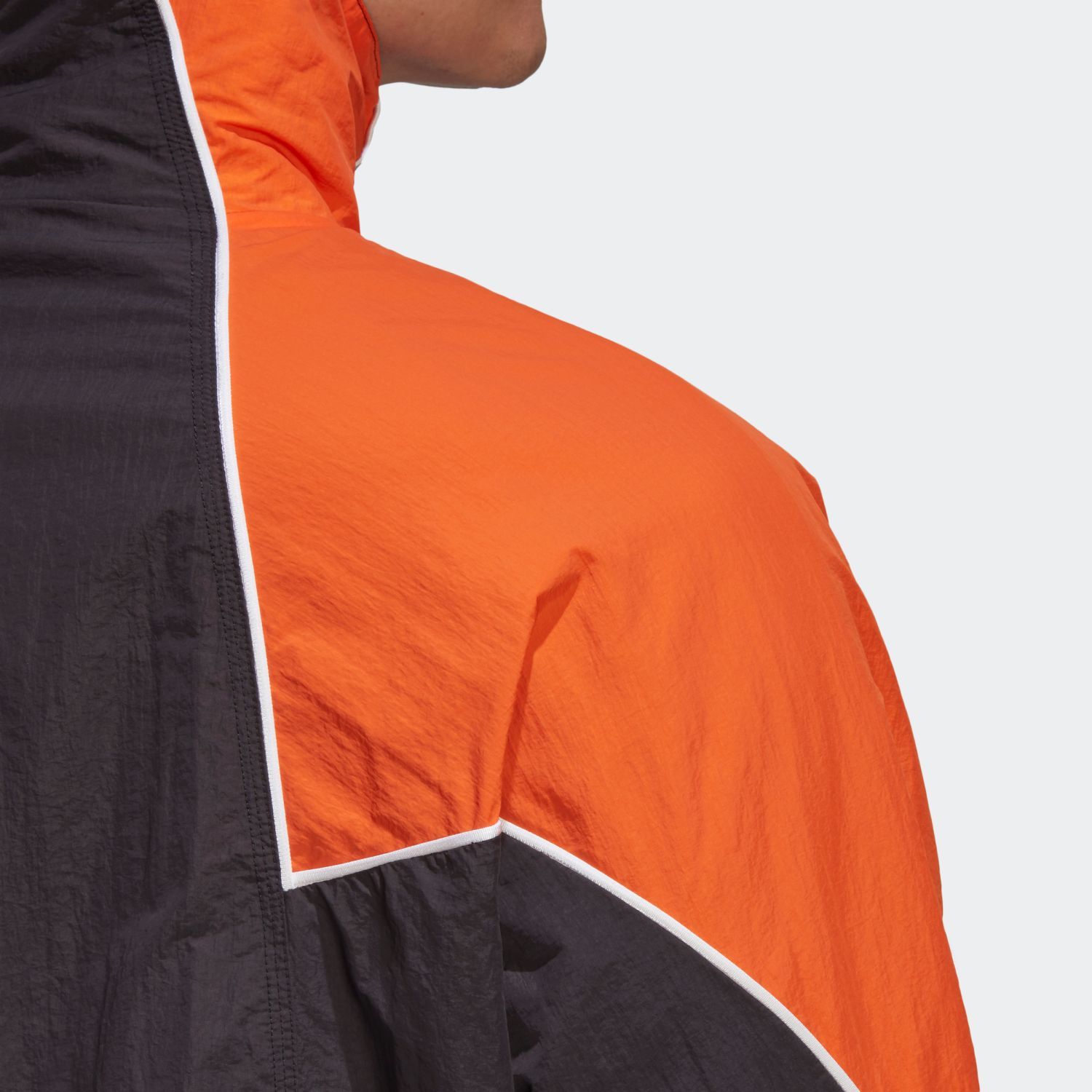 adidas Big Trefoil Abstract Track Top - Black/Energy Orange