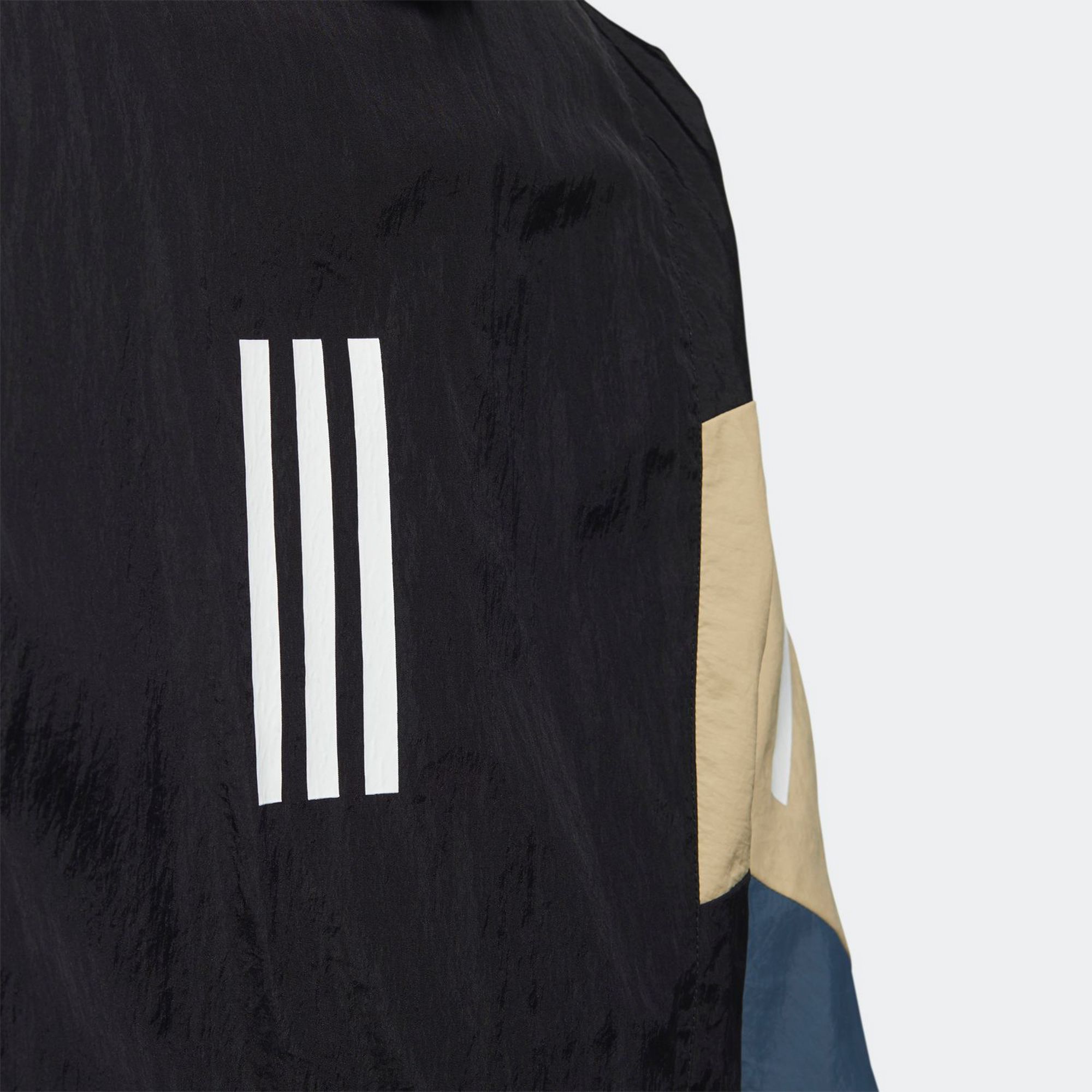 adidas Three Stripes Wording Woven Jacket - Black