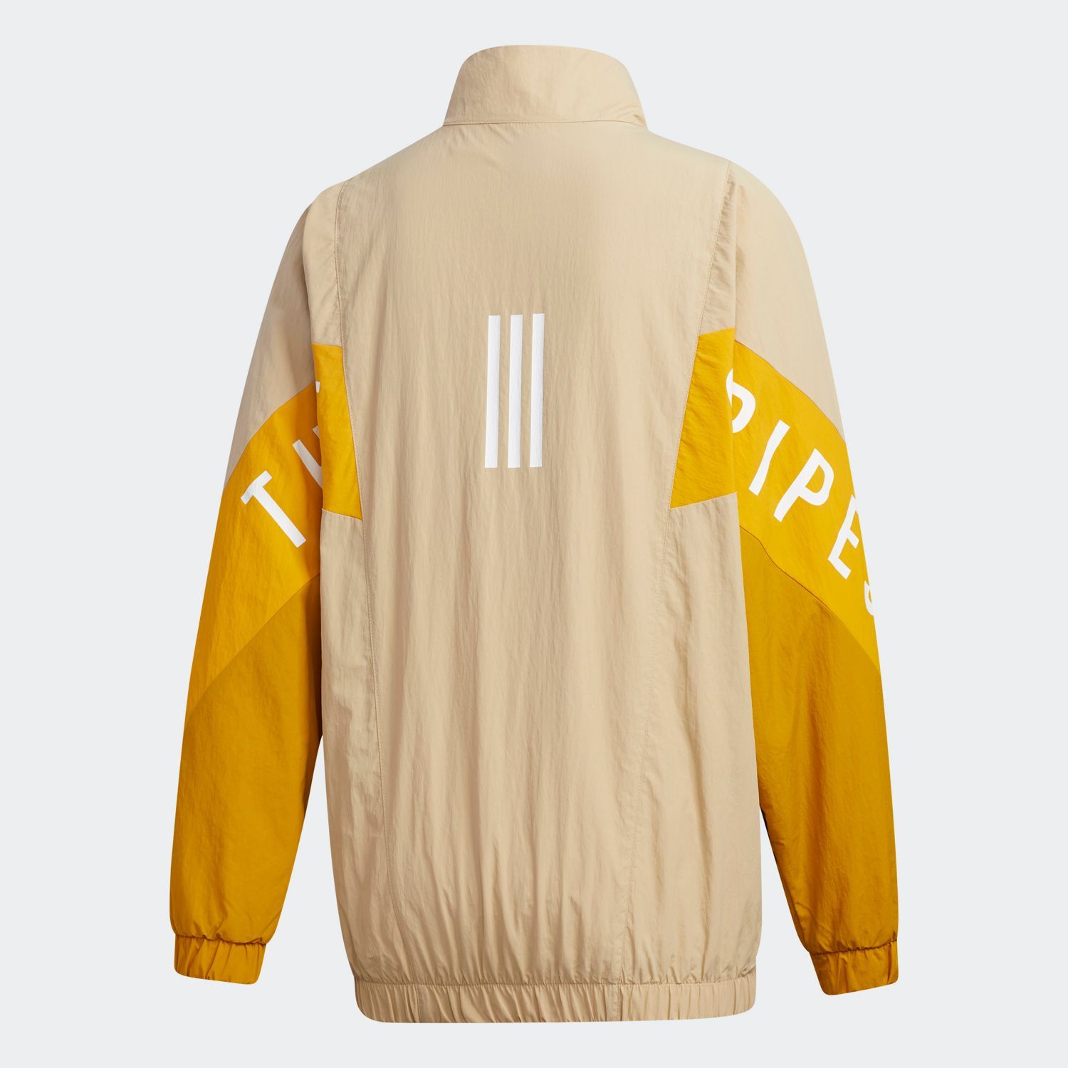 adidas Must Haves Three Stripes Wording Woven Jacket - Beige/Yellow