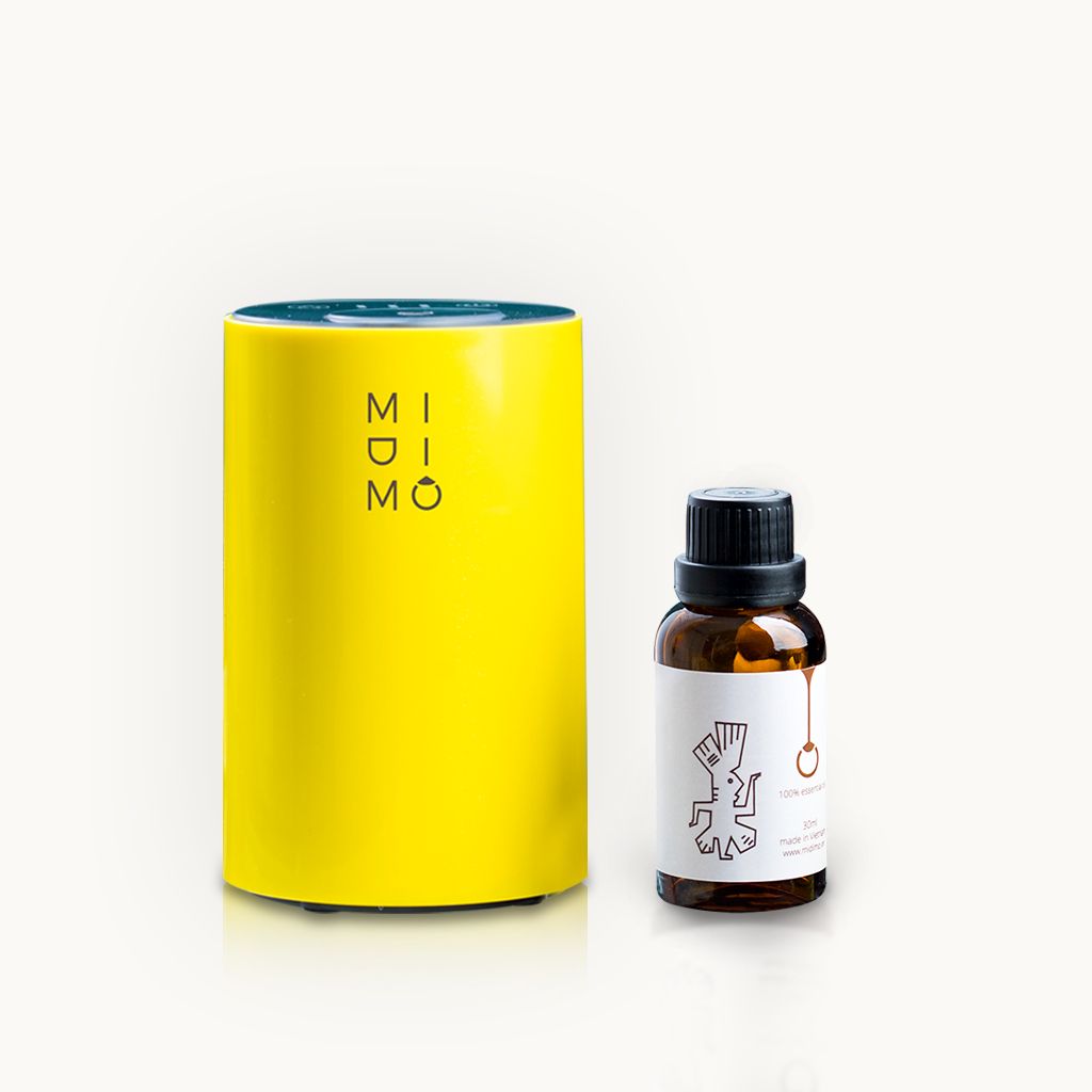 Máy khuếch tán tinh dầu Can of Care và 8ml Tinh dầu thiên nhiên