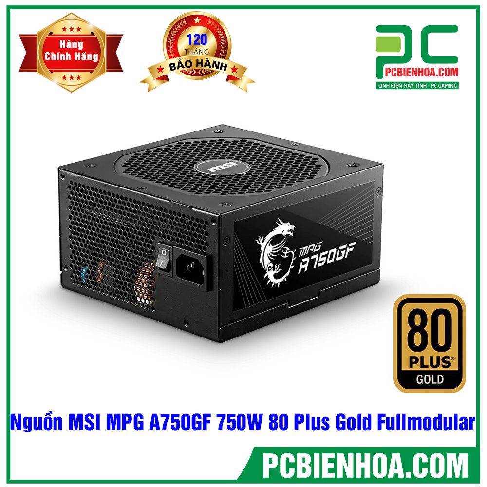 Nguồn máy tính MSI MPG A750GF - 750W - 80 PLUS GOLD - Full Modular