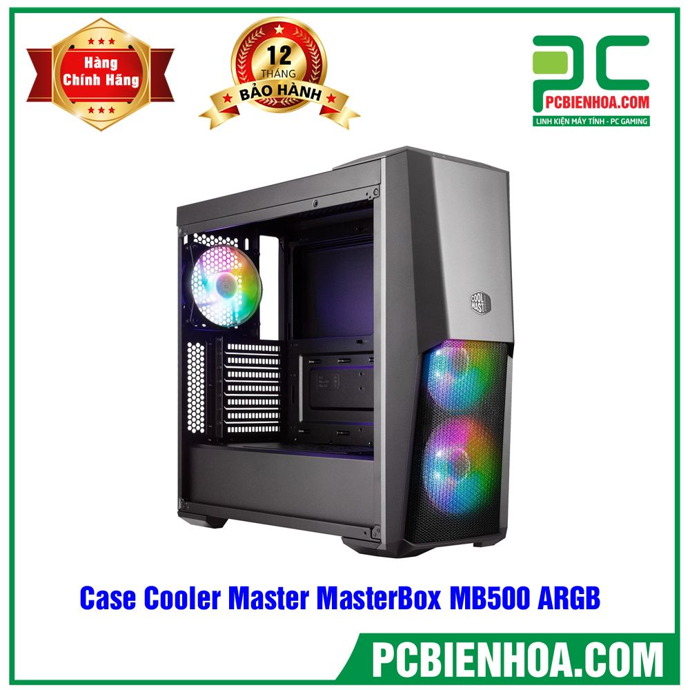 Vỏ Case Cooler Master MasterBox MB500 ARGB (Mid Tower/Màu đen/Led ARGB)