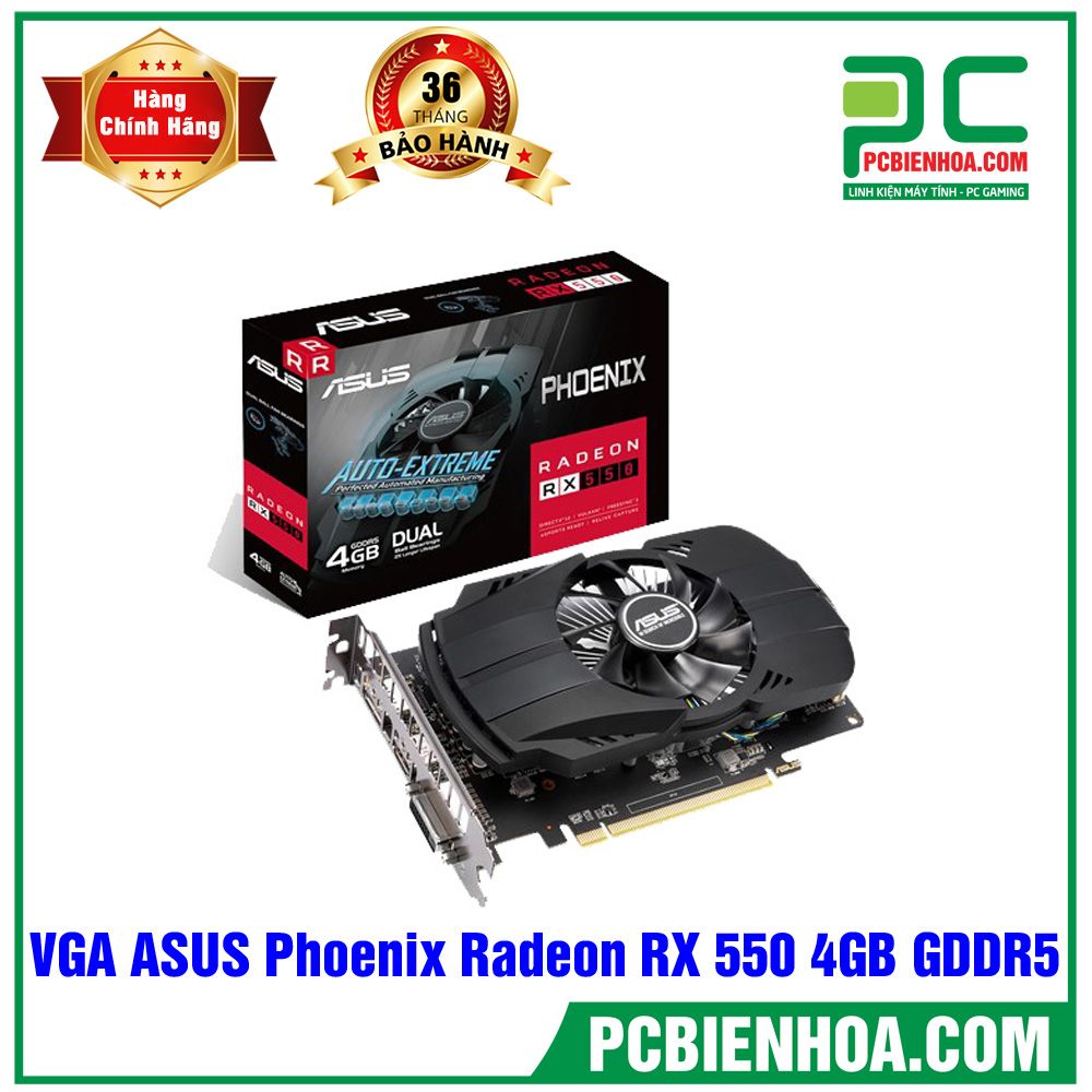 VGA ASUS Phoenix Radeon RX 550 4GB GDDR5 (PH-RX550-4G-EVO)