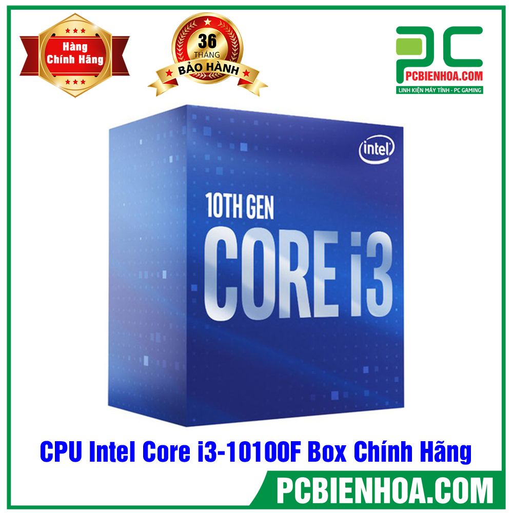 CPU Intel Core i3 10100F Box Chính Hãng ( Bán kèm PC )