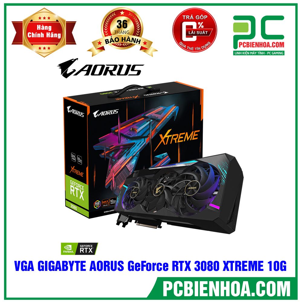 VGA GIGABYTE AORUS GeForce RTX 3080 XTREME 10G (GV-N3080AORUS X-10GD)