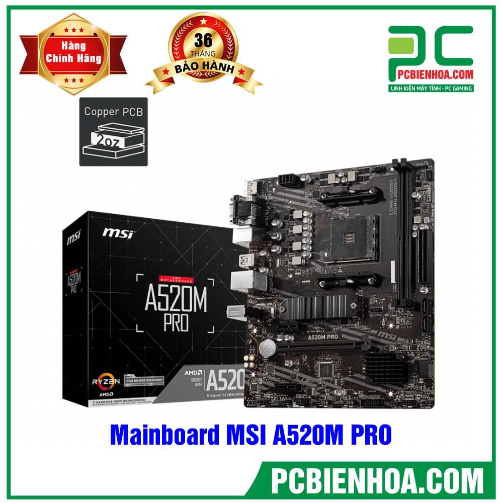 Mainboard MSI A520M PRO ( AM4 / M-ATX / 2xDDR4 )